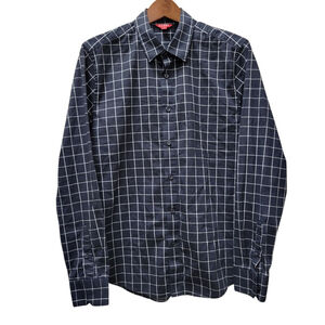 Guess Men's Geometric Button-Up Long-Sleeves Shirt Medium Excellent Condition